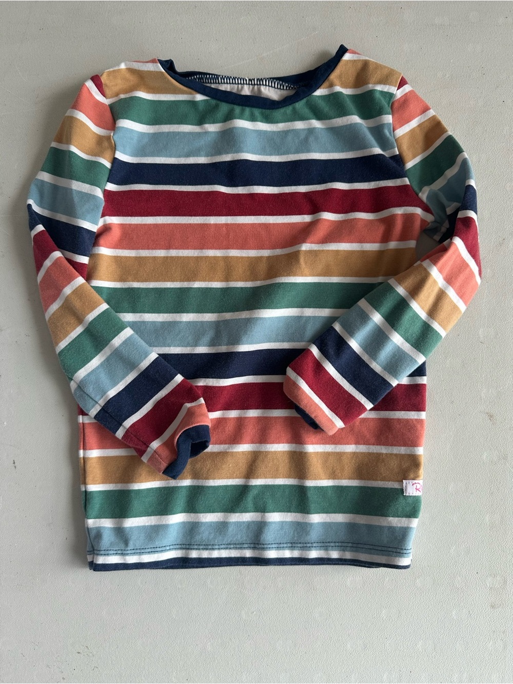 Ruffle Butts Rainbow Lane multicolor Long Sleeve Knit Tee Top 4T shirt